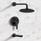 Matte Black Tub and Shower Faucet Sets with 8